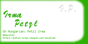 irma petzl business card